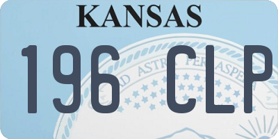 KS license plate 196CLP