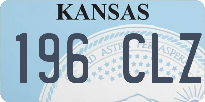 KS license plate 196CLZ