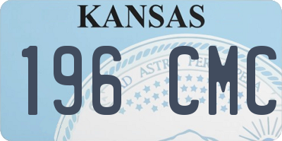 KS license plate 196CMC