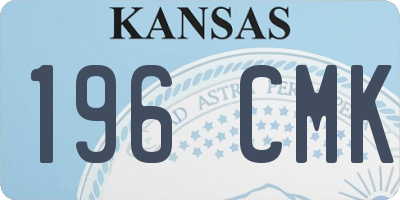 KS license plate 196CMK