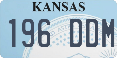 KS license plate 196DDM