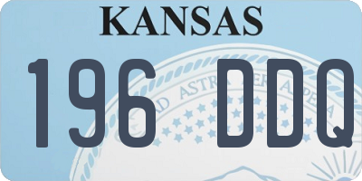 KS license plate 196DDQ