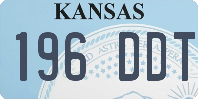 KS license plate 196DDT