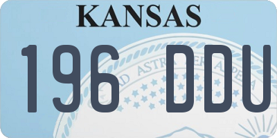 KS license plate 196DDU