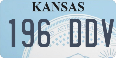 KS license plate 196DDV