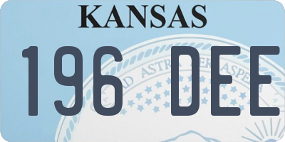 KS license plate 196DEE