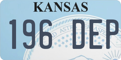 KS license plate 196DEP