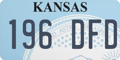 KS license plate 196DFD