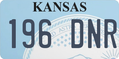 KS license plate 196DNR