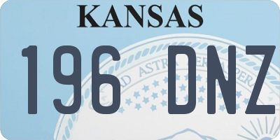 KS license plate 196DNZ