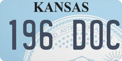 KS license plate 196DOC