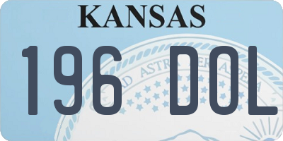 KS license plate 196DOL