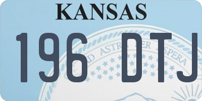 KS license plate 196DTJ