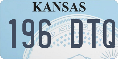 KS license plate 196DTQ
