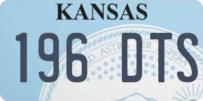KS license plate 196DTS