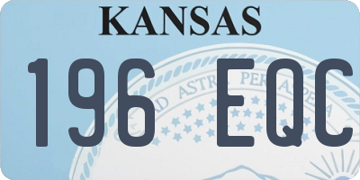 KS license plate 196EQC