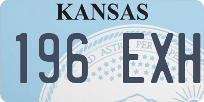 KS license plate 196EXH