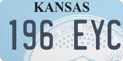 KS license plate 196EYC