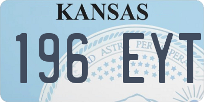 KS license plate 196EYT