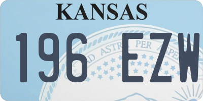 KS license plate 196EZW