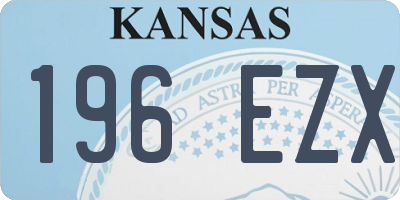 KS license plate 196EZX