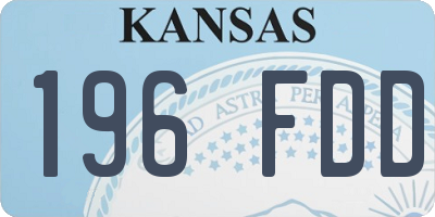 KS license plate 196FDD