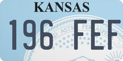 KS license plate 196FEF