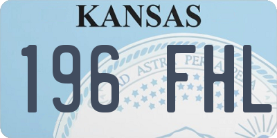 KS license plate 196FHL