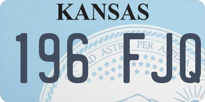 KS license plate 196FJQ