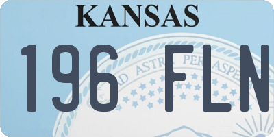 KS license plate 196FLN