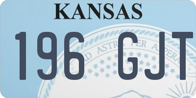 KS license plate 196GJT