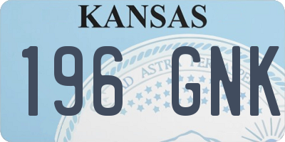 KS license plate 196GNK