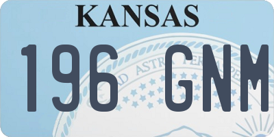 KS license plate 196GNM