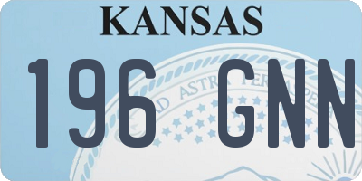 KS license plate 196GNN