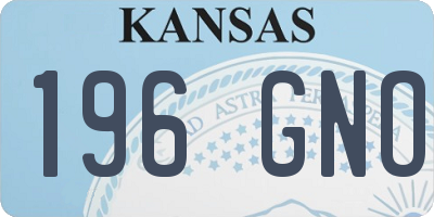 KS license plate 196GNO