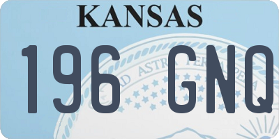 KS license plate 196GNQ