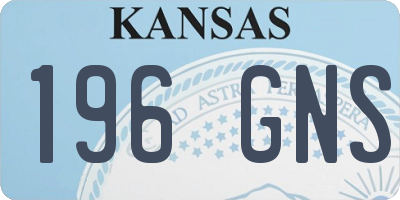 KS license plate 196GNS