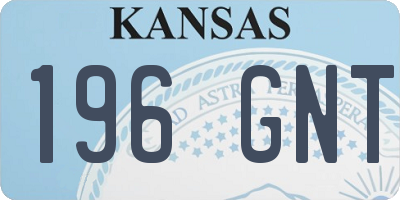 KS license plate 196GNT