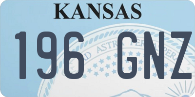 KS license plate 196GNZ