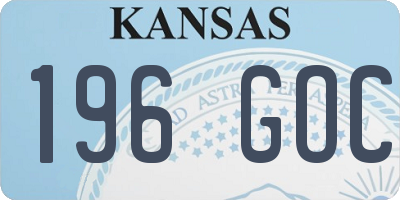 KS license plate 196GOC