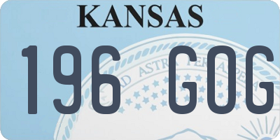 KS license plate 196GOG