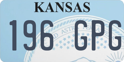 KS license plate 196GPG