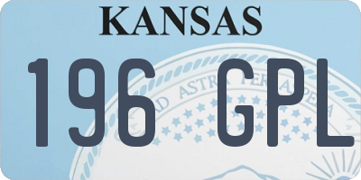 KS license plate 196GPL