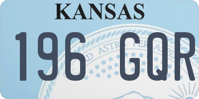 KS license plate 196GQR