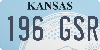KS license plate 196GSR