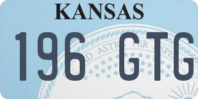 KS license plate 196GTG