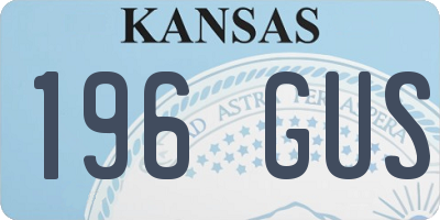 KS license plate 196GUS