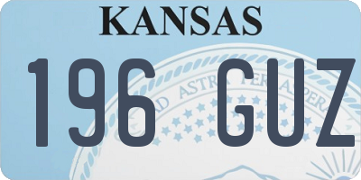 KS license plate 196GUZ