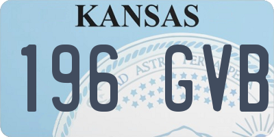 KS license plate 196GVB