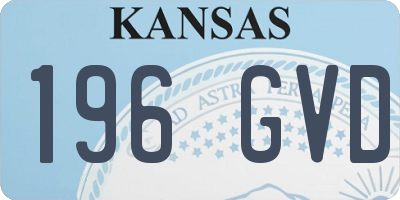 KS license plate 196GVD